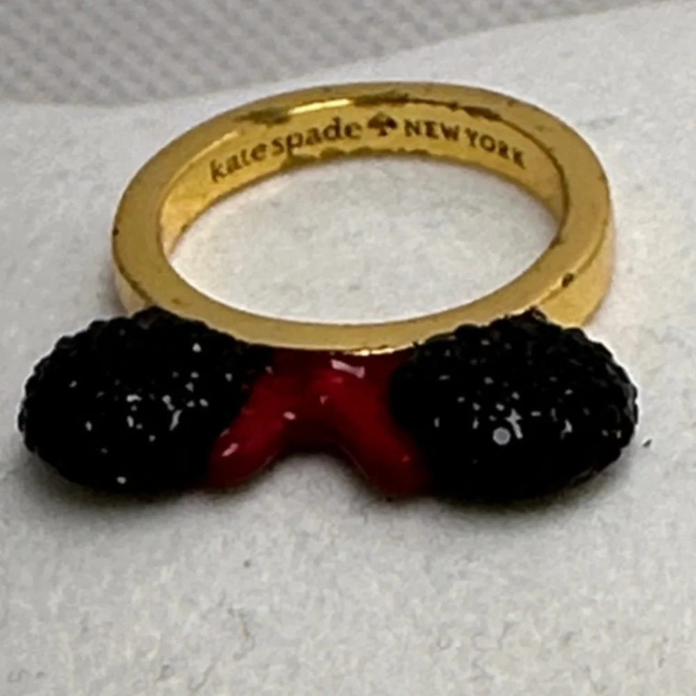 Kate Spade x Disney Minnie Mouse-Inspired Ears with Bow Ring - Size 6.75